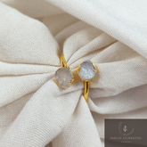 Blue Fire Moonstone Ring, July Birthstone Ring, Natural Raw Moonstone Ring, Handmade Gemstone Jewelry, Bridal Shower Ring,Gift For Birthday